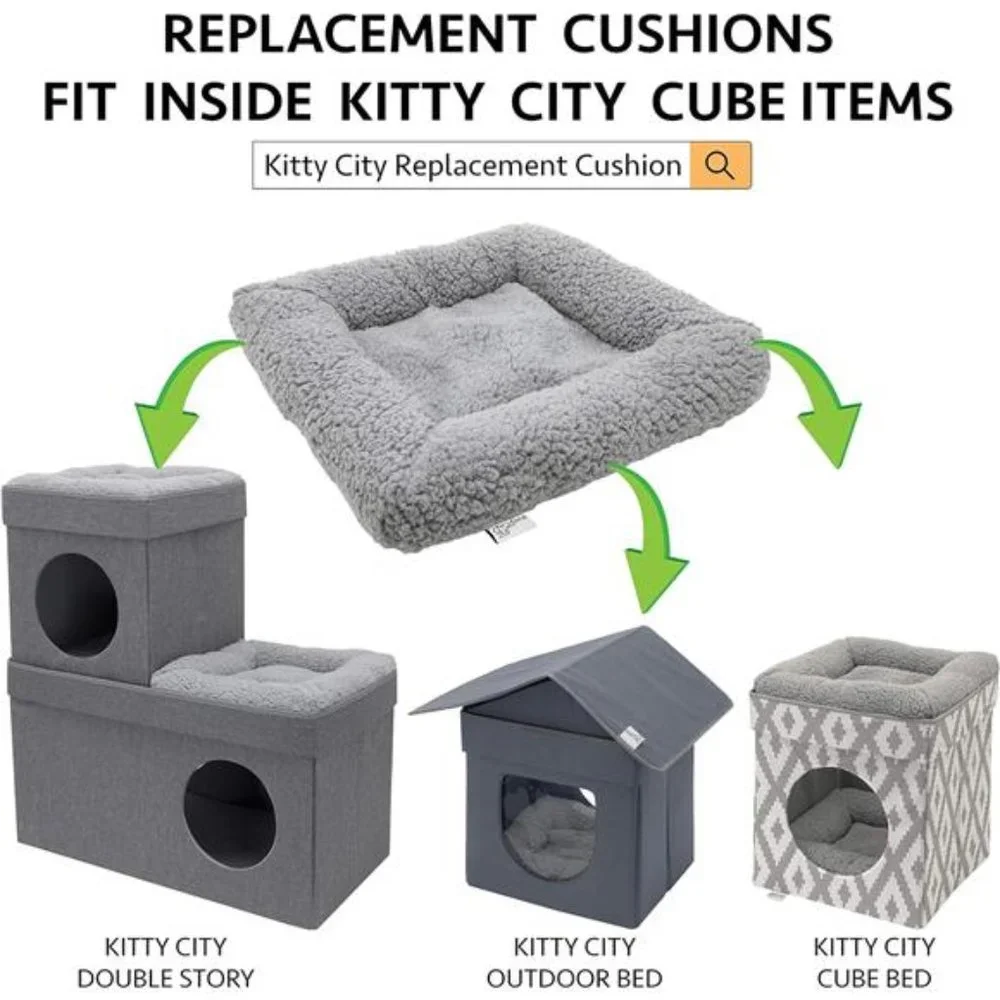 Kitty City Outdoor Stackable Cat House, Cat Cube, Water Resistant Condo